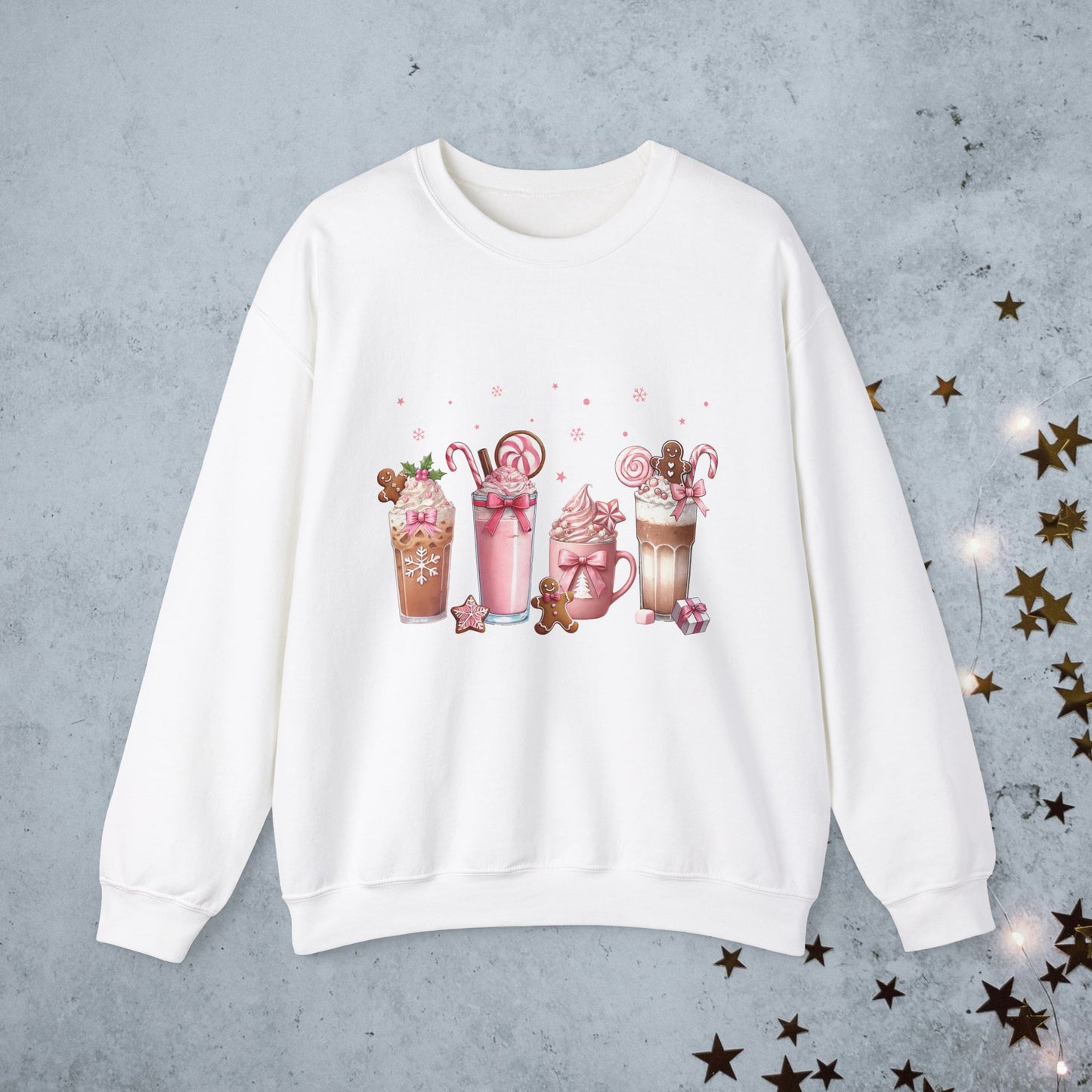 Christmas Coffee Pink Sweatshirt