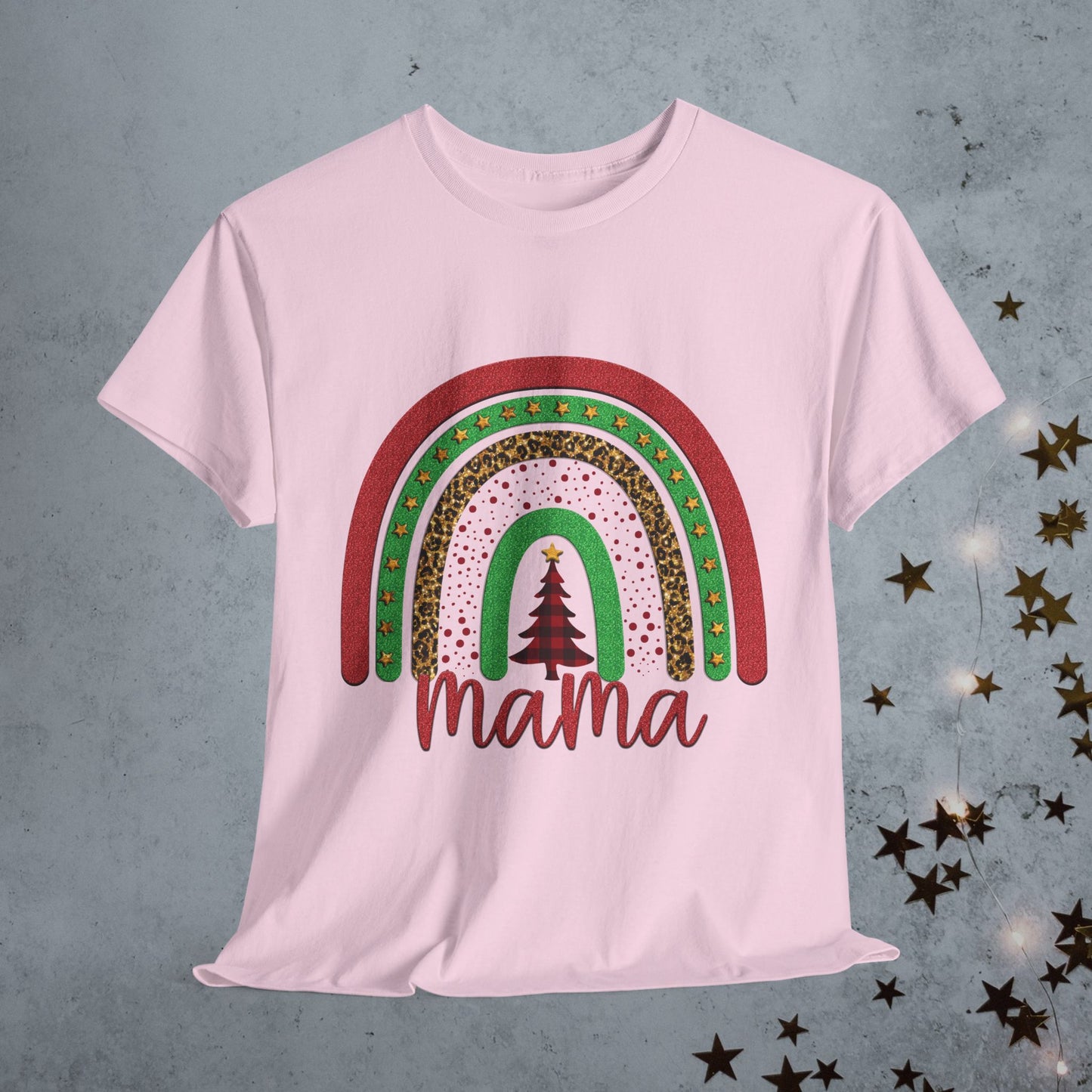 Rainbow Christmas Mama T-shirts