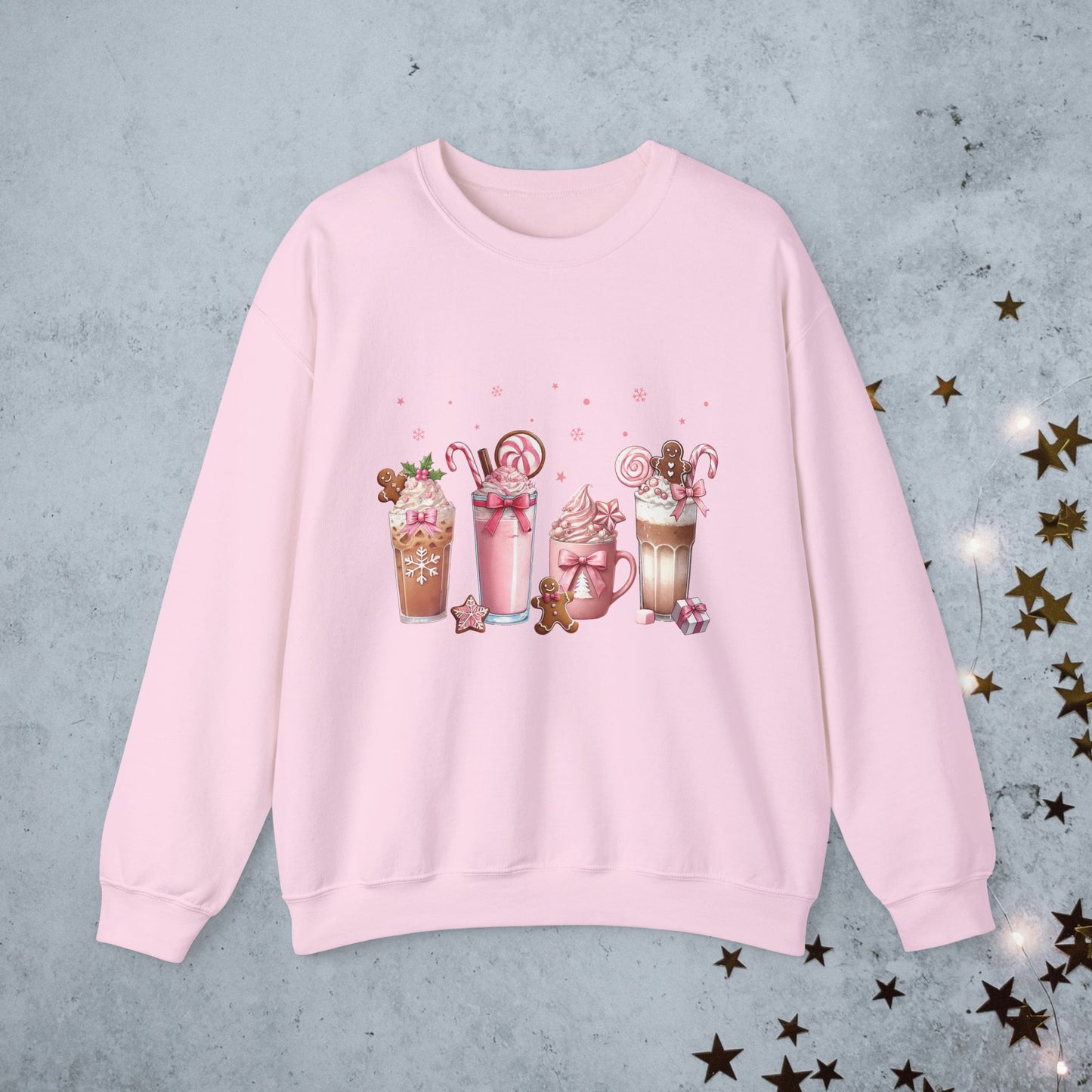 Christmas Coffee Pink Sweatshirt