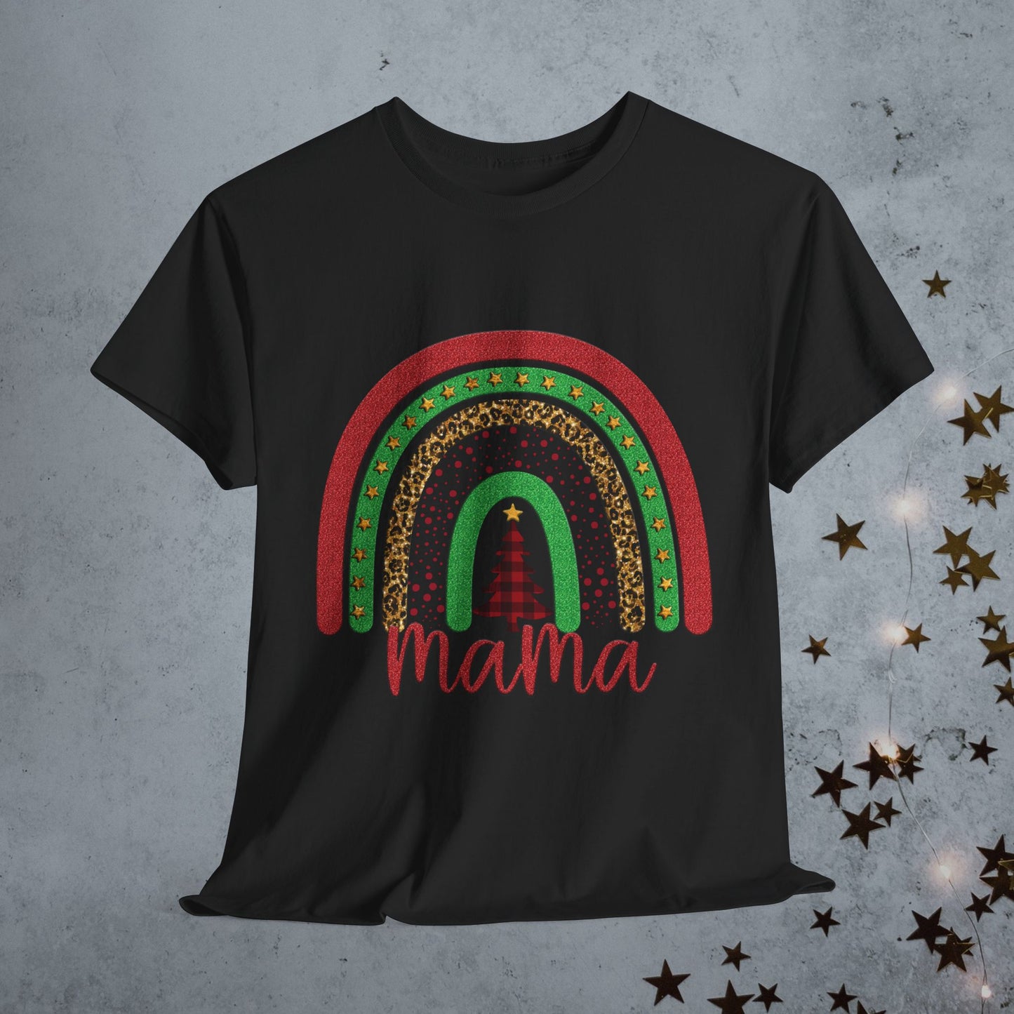 Rainbow Christmas Mama T-shirts