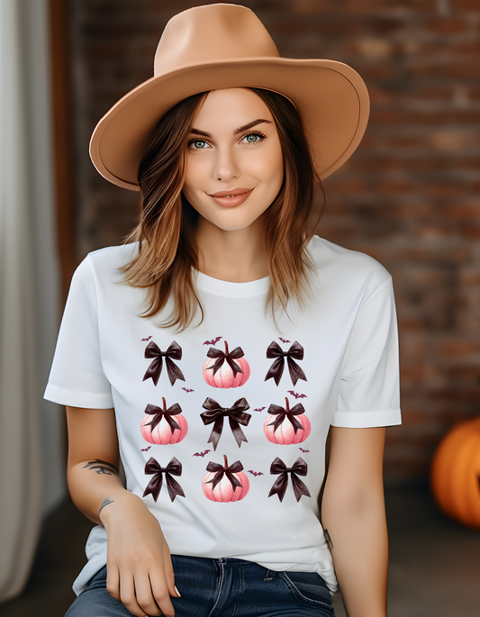 Fall Pumpkin Bow T-Shirt