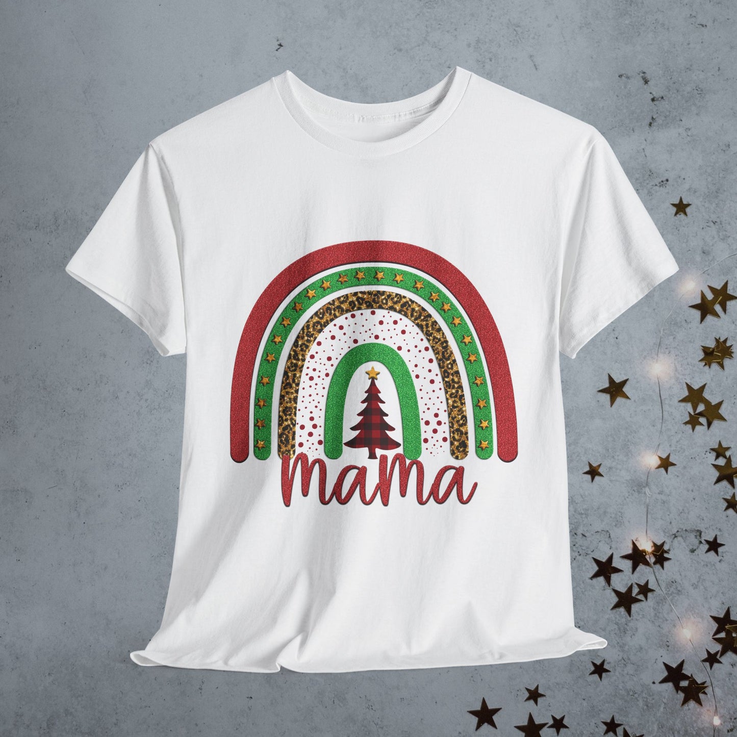 Rainbow Christmas Mama T-shirts