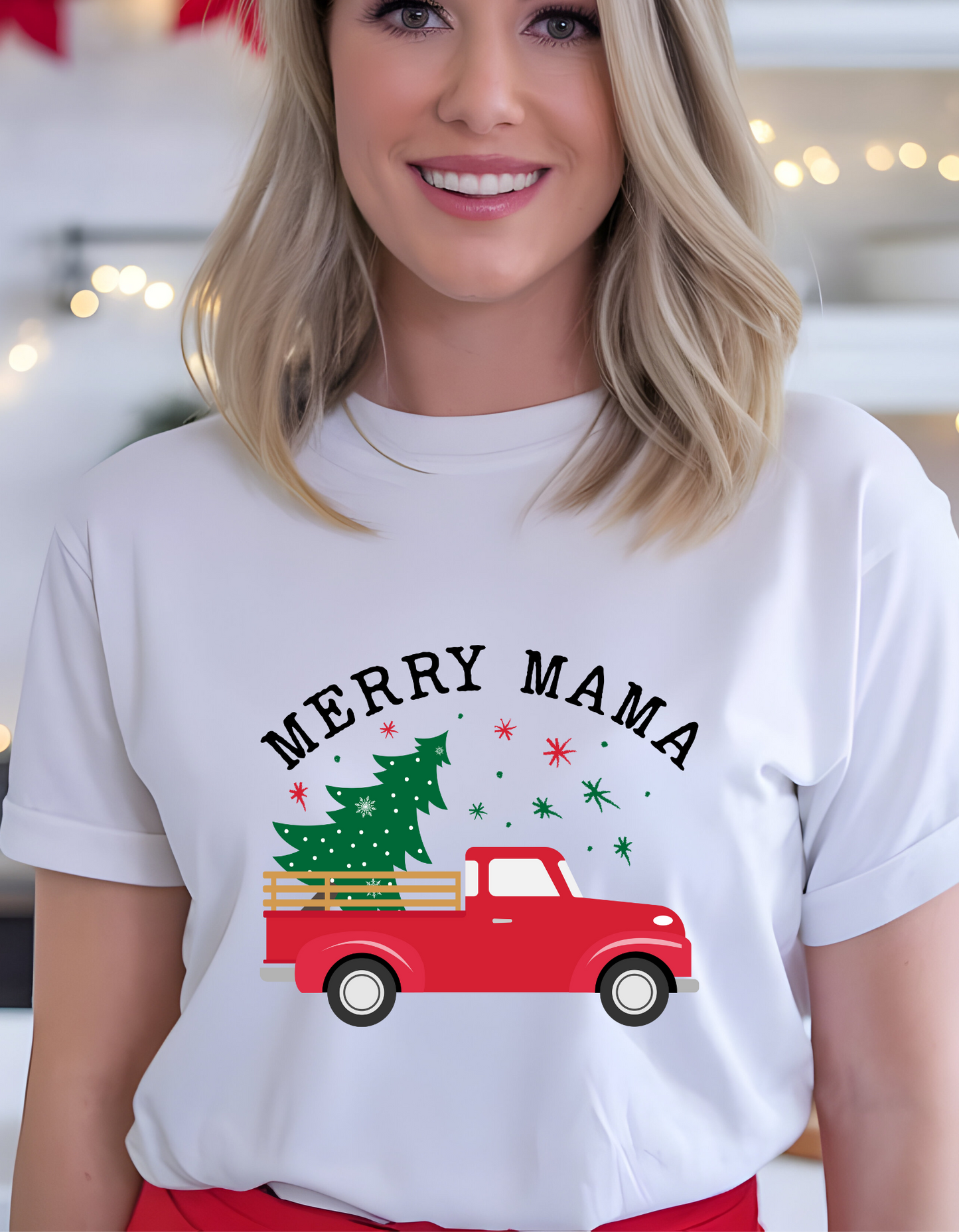 Truck Christmas Mama T-shirt