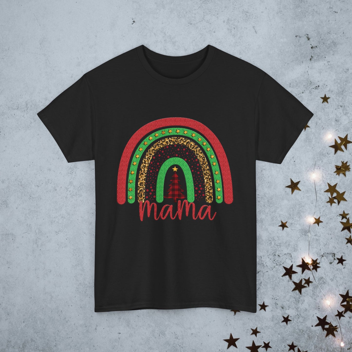 Rainbow Christmas Mama T-shirts