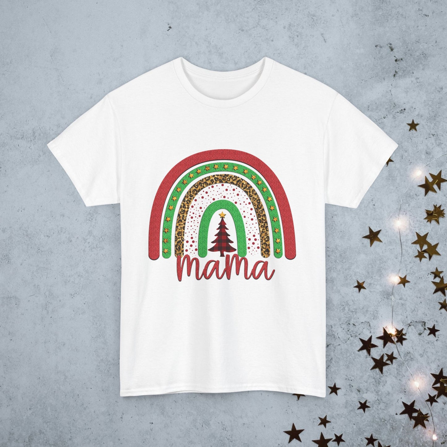 Rainbow Christmas Mama T-shirts