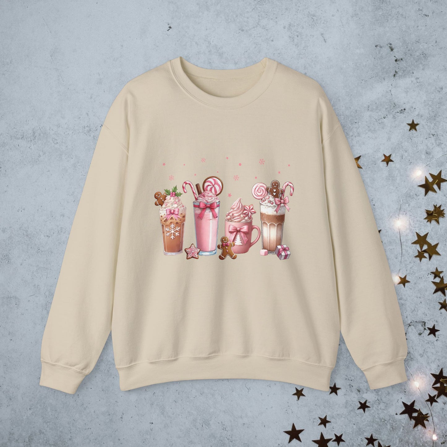 Christmas Coffee Pink Sweatshirt