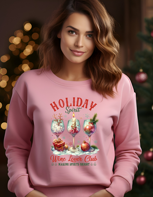 Wine Lover Club Christmas Sweatshirt