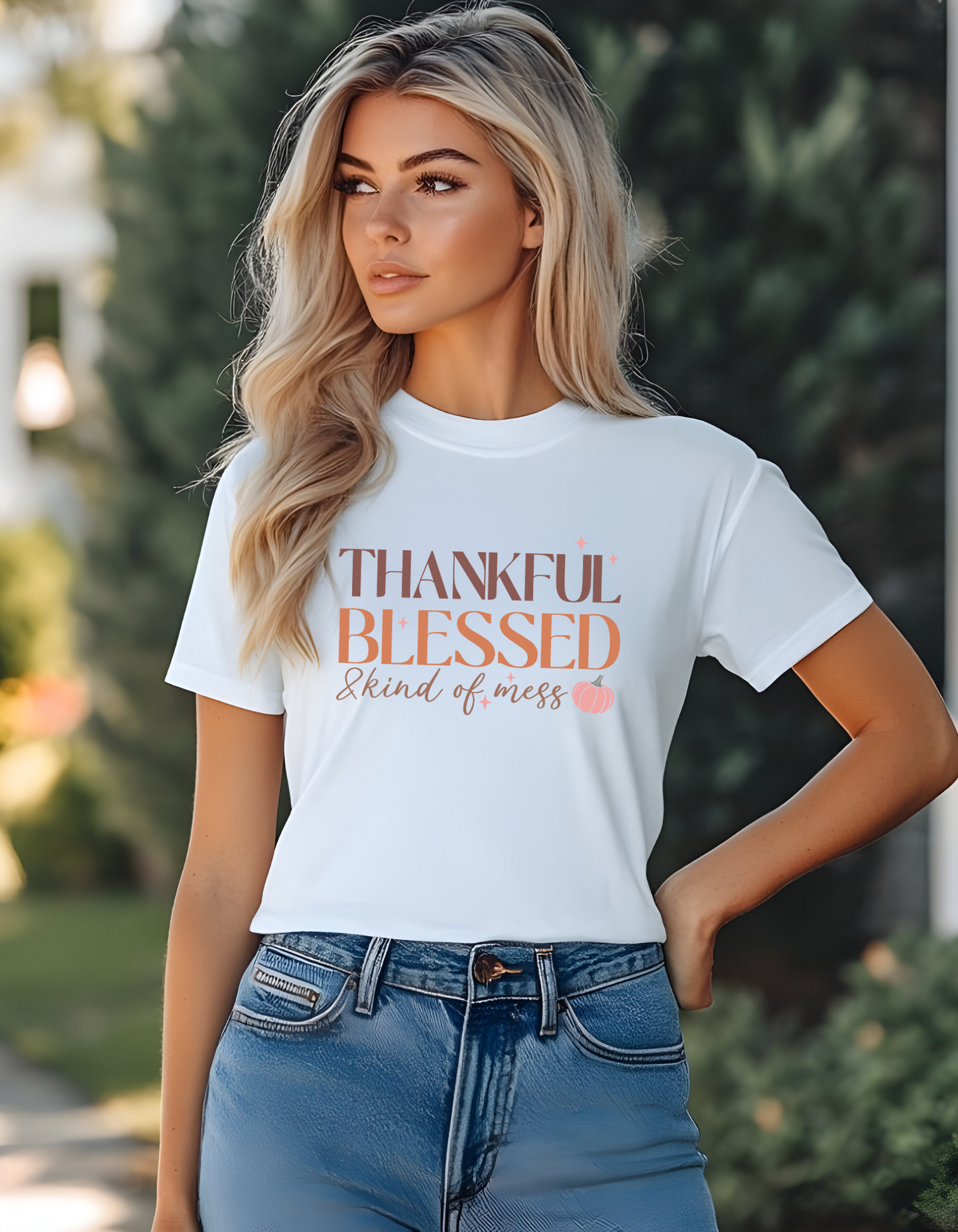 Thanksgiving T-Shirt "Thankful Blessed"